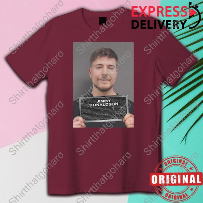 Airrack Mug Shot Jimmy Donaldson Tee Shirt Airrack Mug Shot Jimmy Donaldson Tee Shirt