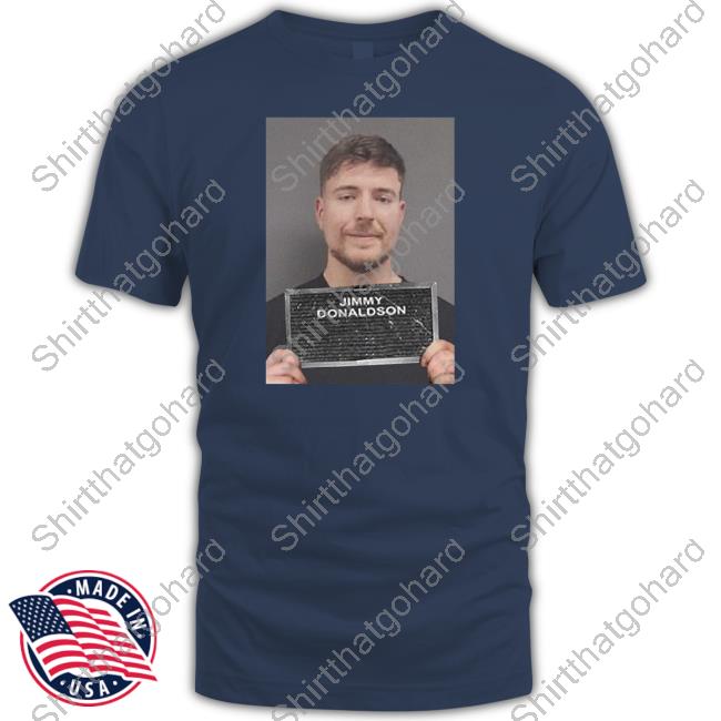 Airrack Mug Shot Jimmy Donaldson Tee Shirt Airrack Mug Shot Jimmy Donaldson Tee Shirt