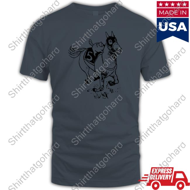 Jockey Cat Riding Horse Shirt T-Shirt Jockey Cat Riding Horse Shirt T-Shirt