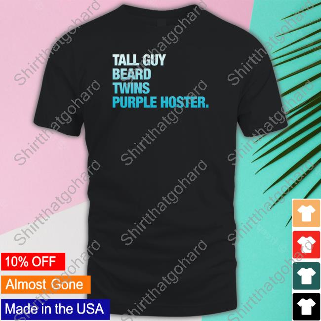 Official Dude Perfect Merch Tall Guy Beard Twins Purple Hoster Tee Official Dude Perfect Merch Tall Guy Beard Twins Purple Hoster Tee