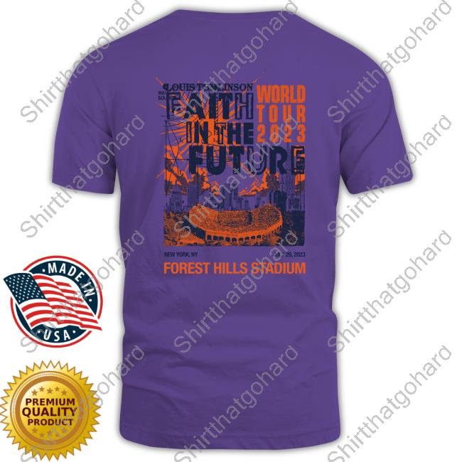 Official louis tomlinson merch faith in the future forest hills stadium  world tour 2023 logo shirt, hoodie, sweatshirt for men and women