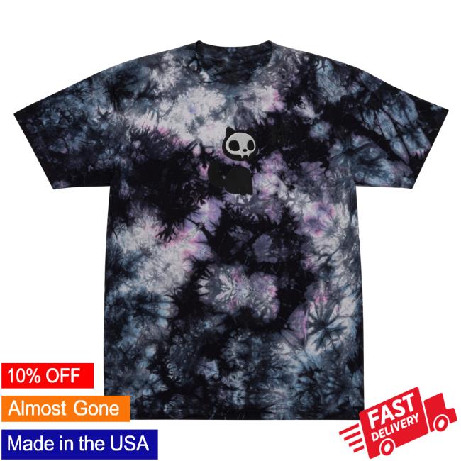 Official Yujin Clothing Skull Cat Tie Dye T-Shirt Milky Way Tie-Dye Official Yujin Clothing Skull Cat Tie Dye T-Shirt Milky Way Tie-Dye