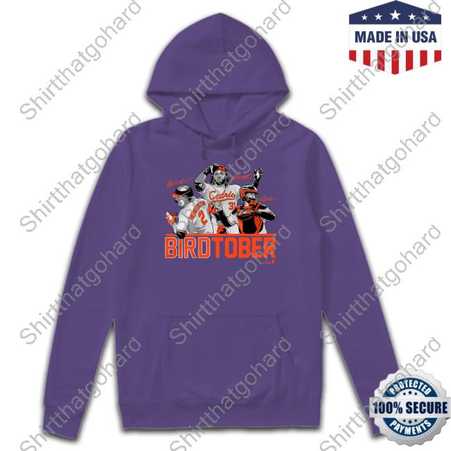 Breakingt Merch Adley Rutschman Gunnar Henderson & Cedric Mullins Birdtober Shirt Breakingt Merch Adley Rutschman Gunnar Henderson & Cedric Mullins Birdtober Shirt