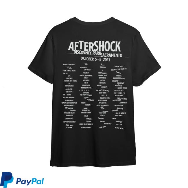 Official Danger Blk Aftershock 2023 Tee Official Danger Blk Aftershock 2023 Tee