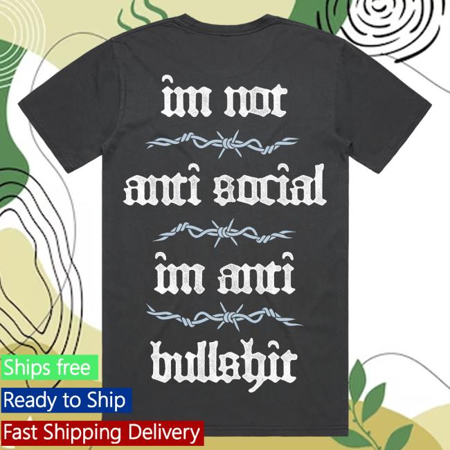 Official While She Sleeps Merch Bar Im Not Anti Social Im Anti Bullshit Social Skull Shirt Black Merch Bar Official While She Sleeps Merch Bar Im Not Anti Social Im Anti Bullshit Social Skull Shirt Black Merch Bar