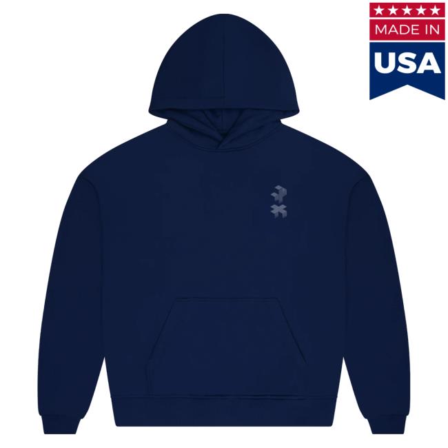 +X Led Navy Hooded Sweatshirt