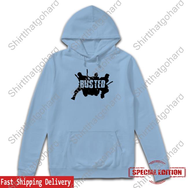 Official Busted Merch Silhouette Jump Ringer Busted Long Sleeve Tee