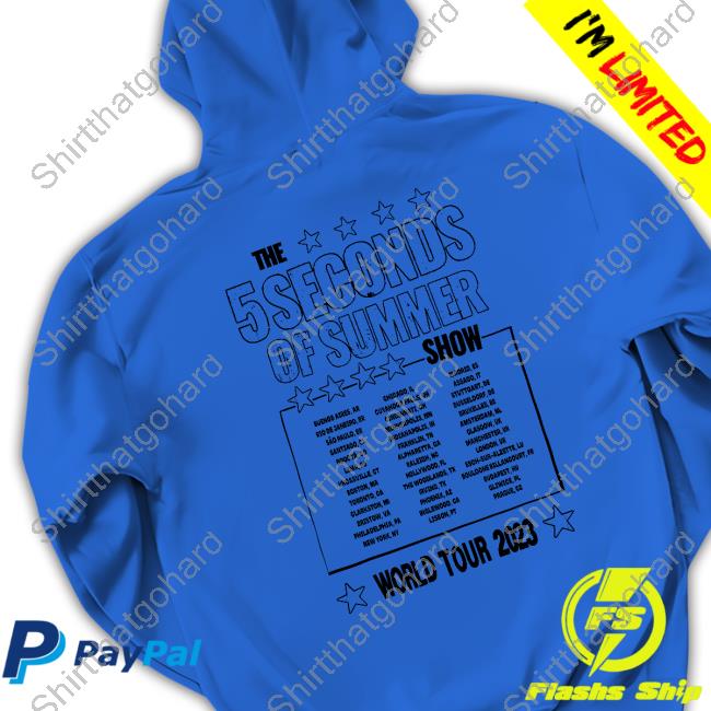 Official 5 Seconds of Summer Tour Store 5Sos The 5 Seconds Of Summer Show World Tour 2023 Long Sleeve Tee Shirt 5 Seconds of Summer Tour Store 5SOS Tee