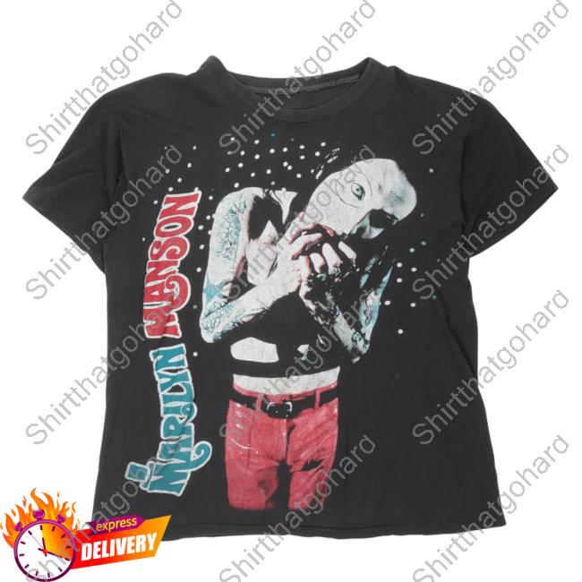 Official Justin Reed Vintage Marilyn Manson Antichrist Superstar Shirt Black Justinreed