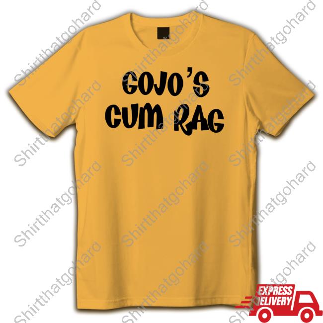 Official Gojo's Cum Rag T Shirts Official Bymbo Studio Gojo's Cum Rag Shirt