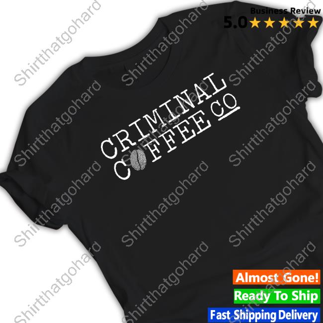 Criminal Coffee Logo Black Tee Shirt