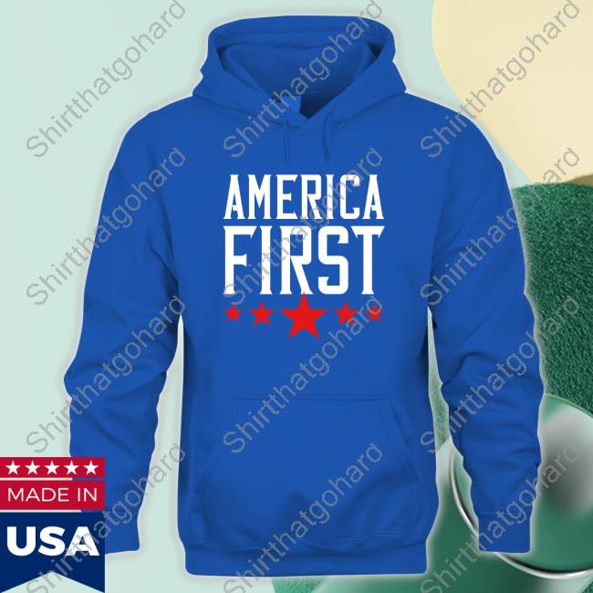Scott Presler Wearing America First Long Sleeve T Shirt Official America First Long Sleeve T Shirt
