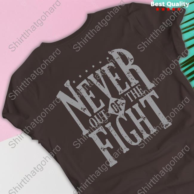 RJO Apprarel Never Out Of The Fight Shirts - Grey Official Never Out Of The Fight Crewneck Sweatshirt - Grey