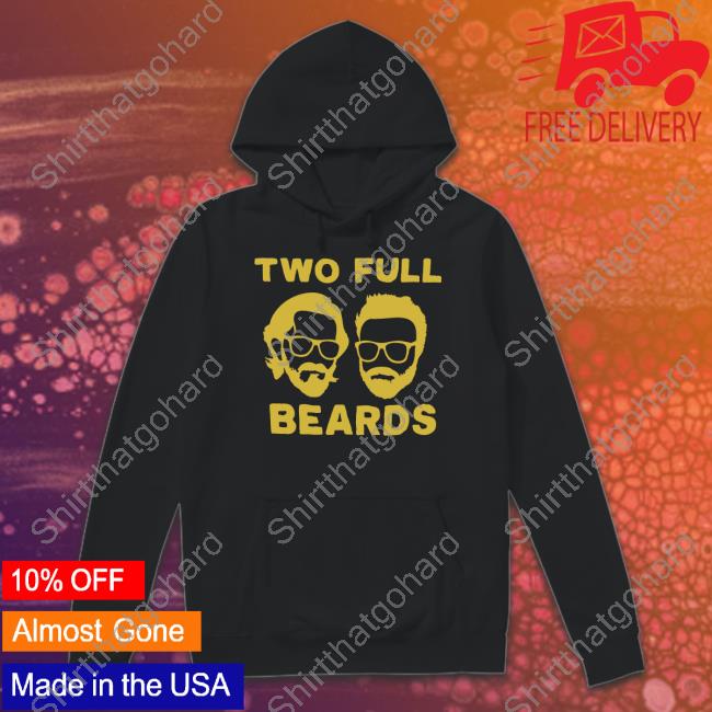 Official Hello 2 Full Beards Black Tee Shirt
