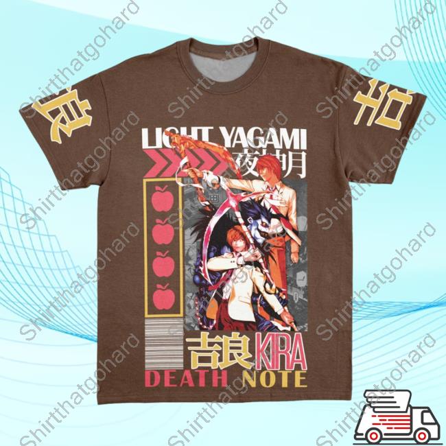 Official Anime Ape Clothing Light Yagami Death Note Streetwear Tee Shirt Animeape