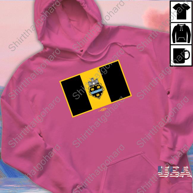 Official Pittsburgh City Flag Shirt Printed In Pittsburgh City Flag Tee Shirt