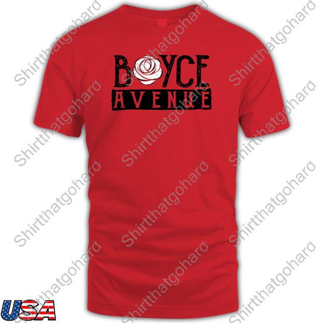 Boyce Avenue Merch Boyce Rose Red T Shirt Boyce Avenue Boyce Rose Red T Shirt