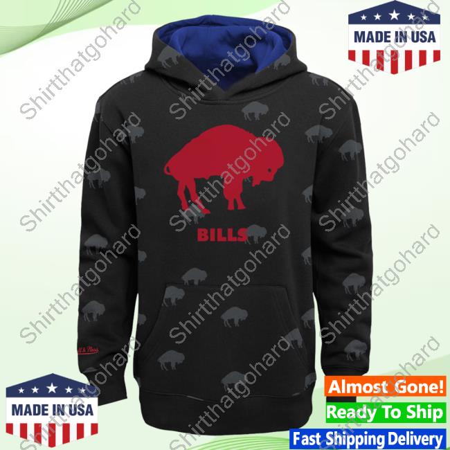 Official Dick's Sporting Goods Clothing Shop Store Mitchell & Ness Buffalo Bills All Over Print Black Sweaters 3D AOP Dickssportinggoods Merch