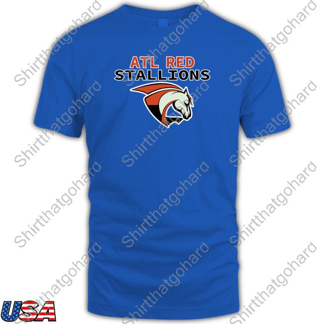 TheBeardedSingleMalt Atl Red Stallions T-Shirt TheBeardedSingleMalt Atl Red Stallions Shirt