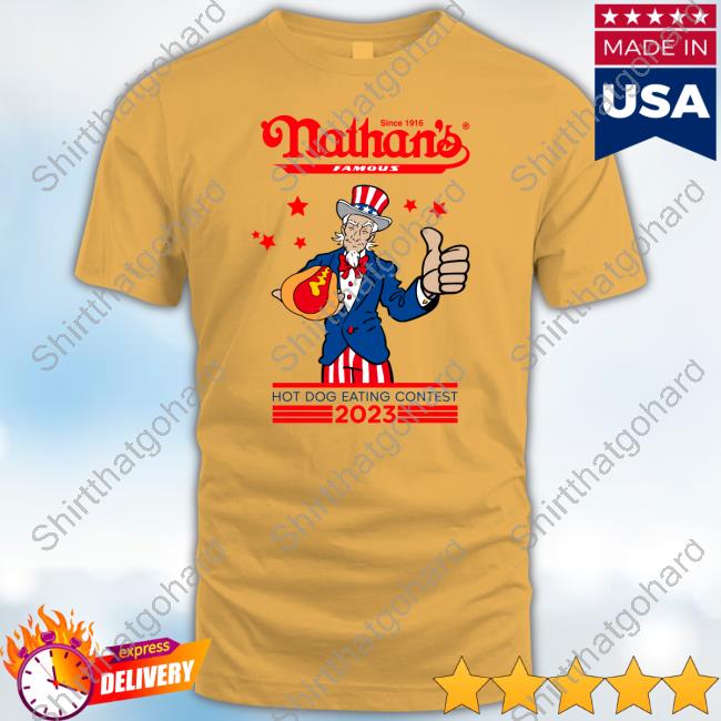 2023 Hot Dog Eating Contest Long Sleeve T-Shirt Nathan's Hot Dog T-Shirt