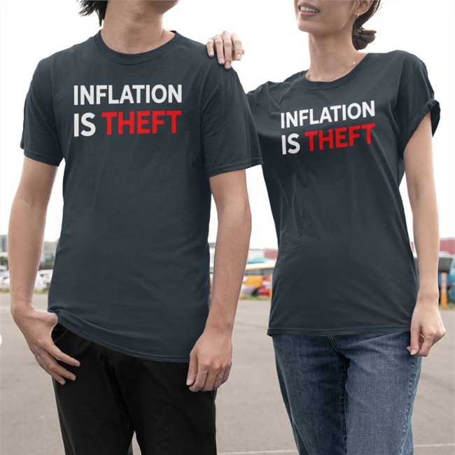 Luke Rudkowski Inflation Is Theft TShirt The Best Political Shirts We Are Change Merch Inflation Is Theft T Shirt