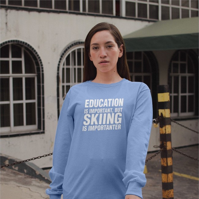 Education Is Important But Skiing Is Importanter Hoodie Florian Ederer Education Is Important But Skiing Is Importanter T Shirt