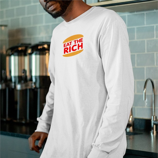 Maxime BOUDET Eat The Rich Tee White Sandrine Rousseau