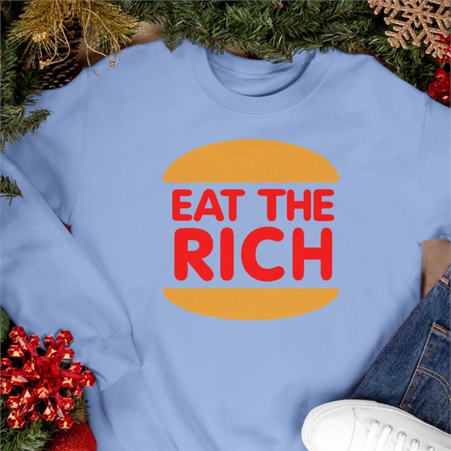 Top Maxime BOUDET Eat The Rich Shirt Sandrine Rousseau Maxime BOUDET Eat The Rich Hooded Sweatshirt White Sandrine Rousseau