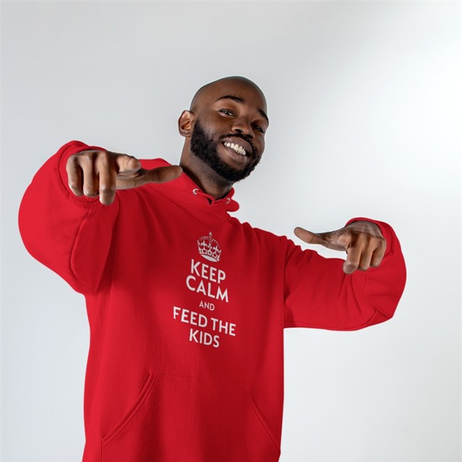 Keep Calm And Feed The Kids Baseball Sleeve Tee Keep Calm And Feed The Kids Shirt Red The Colts FactorOne