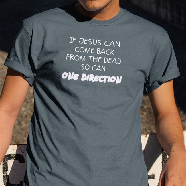 By 2_black_hearts If Jesus Can Come Back From The Dead So Can One Direction T-Shirt Robin TattooedHearts Saw H at ONO