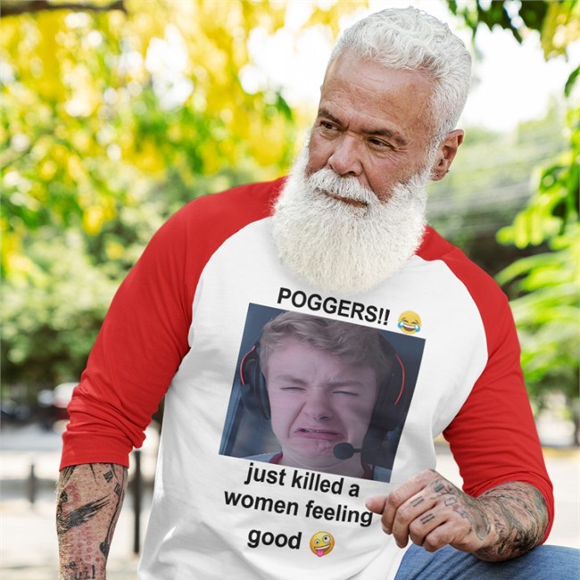 Poggers Just Killed A Women Feeling Good Shirt White TommyInnit Bbqduos
