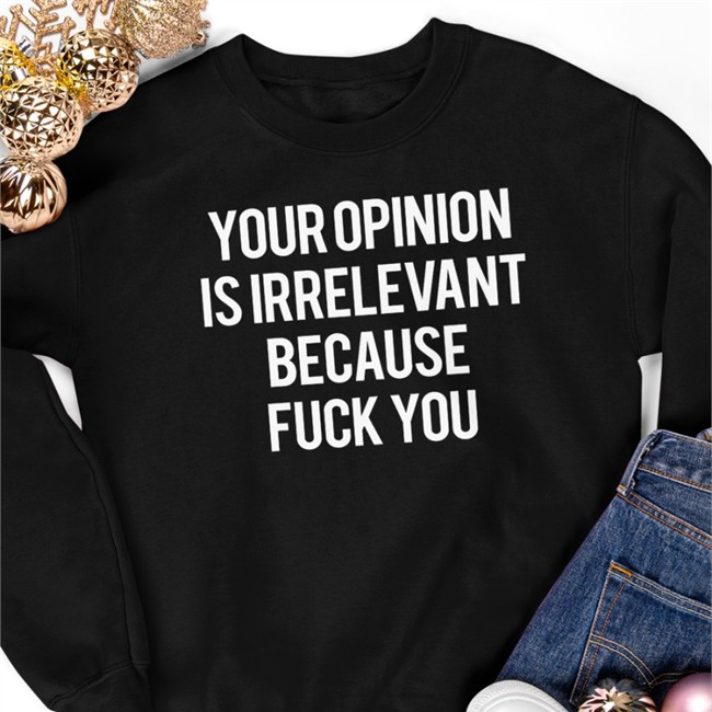 Shirts That Go Hard Your Opinion Is Irrelevant Because Fuck You Tee