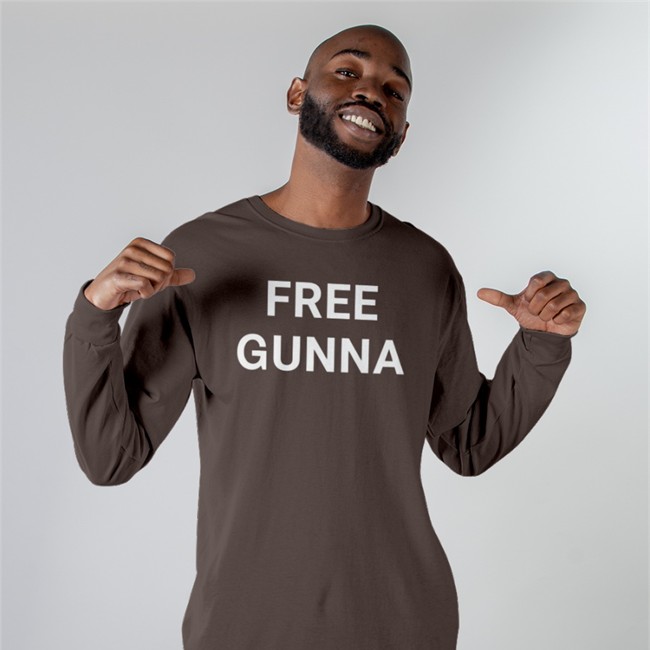 Free Gunna Sweatshirt Black Chris Brown Free Gunna Hoodie Atlanta Daily Loud ChrissyHussle