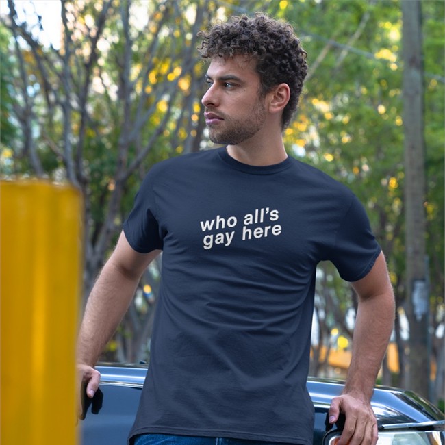 Who All's Gay Here Sweatshirts Heather Hogan