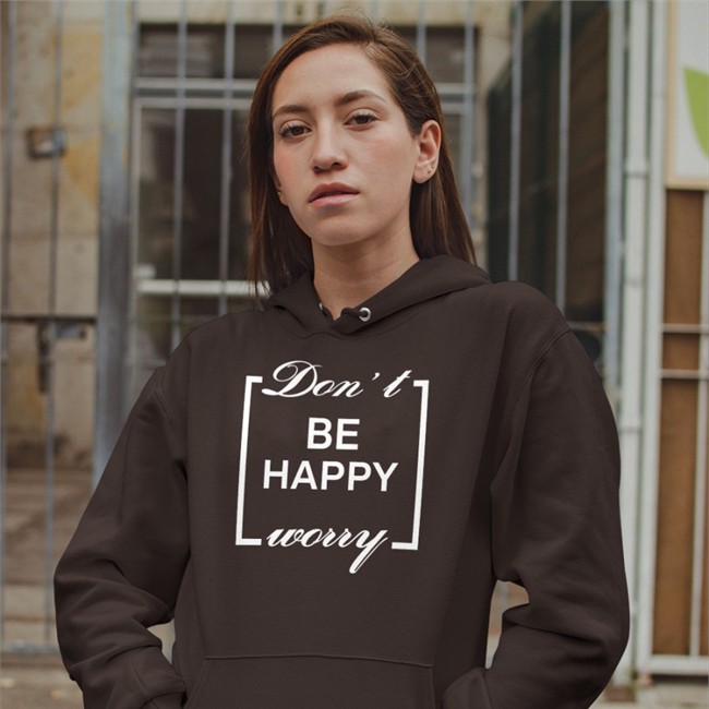 Don't Be Happy Worry Black Shirt Don't Be Happy Worry Long Sleeve Tee Shirt