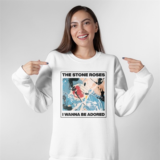 New Adore You The Stone Roses I Wanna Be Adored Shirt White The Stone Roses I Wanna Be Adored Long Sleeve Tee Shirt Sunflwrkait