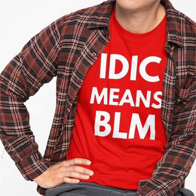 Tyranicus Idic Means Blm Shirt Heather Rae Barker Idic Means Blm Cap Thad Tyranicus