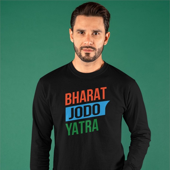 Bharat Jodo Yatra Tee Ashok Kumar Pandey Ashok Kumar Pandey Bharat Jodo Yatra Shirts Ashok_Kashmir