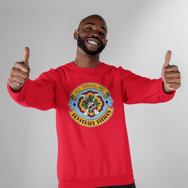 Welcome To Night Vale Merch All Tattoos Are Temporary Tattoos Hooded Sweatshirt Topatoco Welcome To Night Vale All Tattoos Are Temporary Tattoos Hooded Sweatshirt