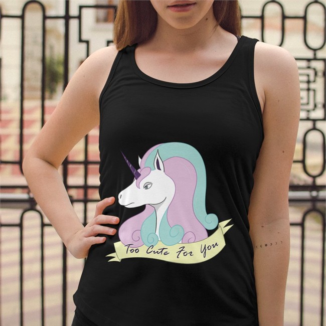 Greg Galarian Rapidash Unicorn Too Cute For You Tee Shirt Black Whitewing Whitewing Greg Galarian Rapidash Unicorn Too Cute For You Shirt