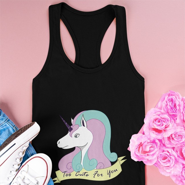 Greg Galarian Rapidash Unicorn Too Cute For You Tee Shirt Black Whitewing Greg Galarian Rapidash Unicorn Too Cute For You T Shirt Black Whitewing