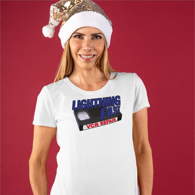 Lightning Fast Vcr Repair Shirt 2022 Funny Lightning Fast Vcr Repair Shirt Red Letter Media Merch