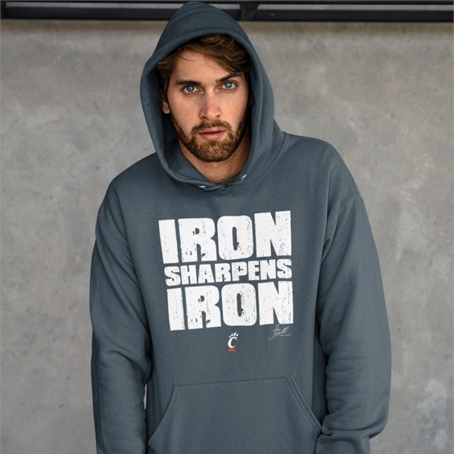 Luke Fickell Iron Sharpens Iron Limited Edition Hoodies Cincinnati Bearcats Football Joe Danneman Luke Fickell Iron Sharpens Iron Limited Edition TShirt Black Cincinnati Bearcats Football Joe Danneman