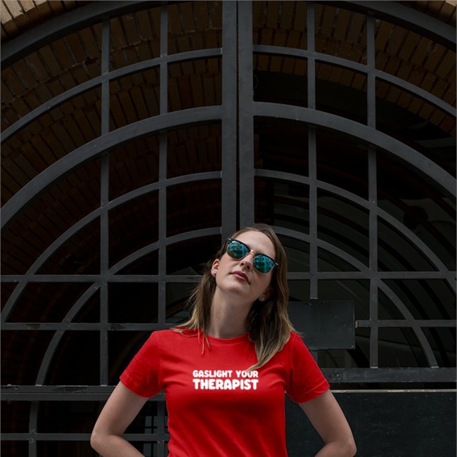 Weird Thrift Store Shirts Gaslight Your Therapist Long Sleeve Strangethrift