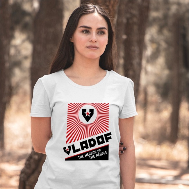 Joltz Dude139 Vladof The Weapon Of The People Limited Edition T-Shirt White Gear Box Offical Vladof The Weapon Of The People T-Shirt JoltzDude139