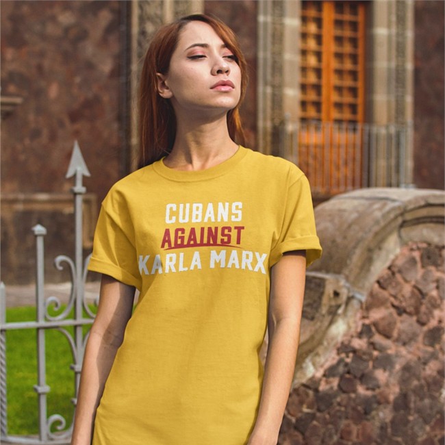 Rondesantisfl Cubans Against Karla Marx Shirts Black Rondesantisfl Cubans Against Karla Marx Tee