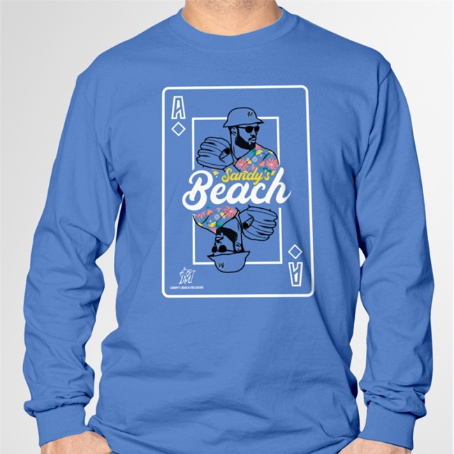 Sandy's Beach Shirt Miami Marlins At Loandepot Park Sandy Alcántara Sandy's Beach Hoodie