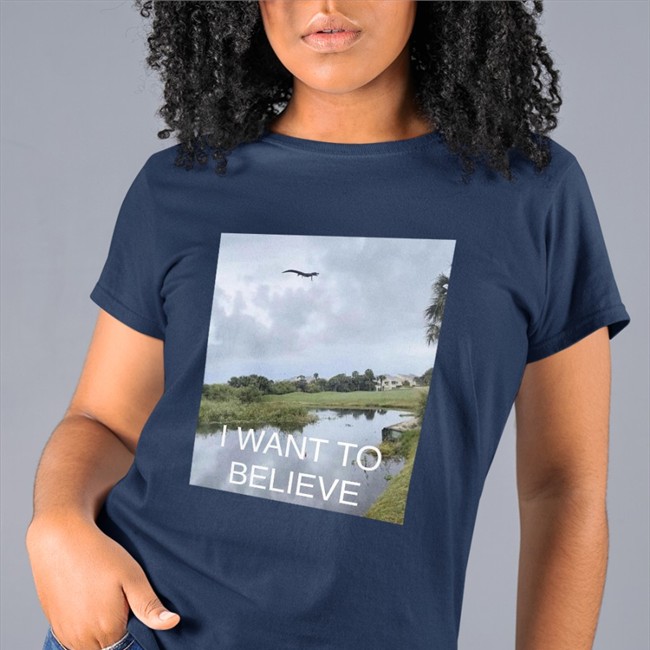 Gators Daily I Want To Believe Shirt Flying Crocodile Gators Daily I Want To Believe Tee Shirt Flying Crocodile