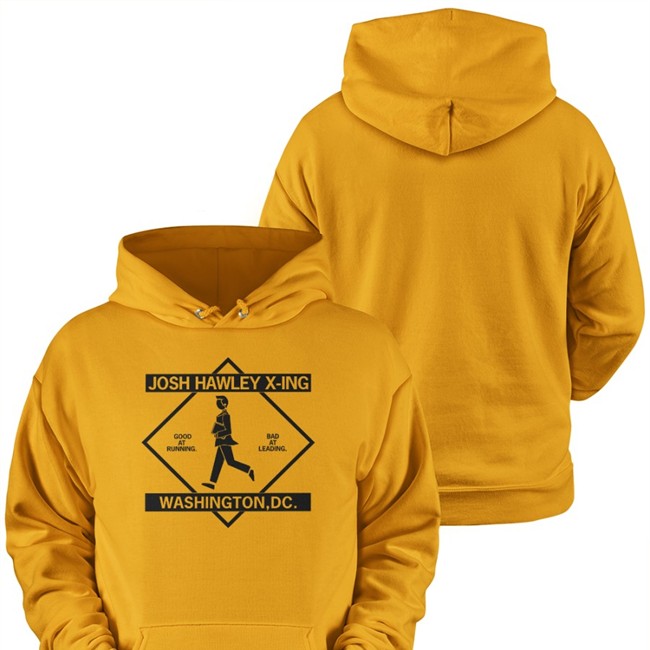 Raygun Merch Josh Hawley Crossing Shirt Raygun Merch Josh Hawley X-Ing Crossing Good At Running Bad At Leading Washington Dc T Shirt