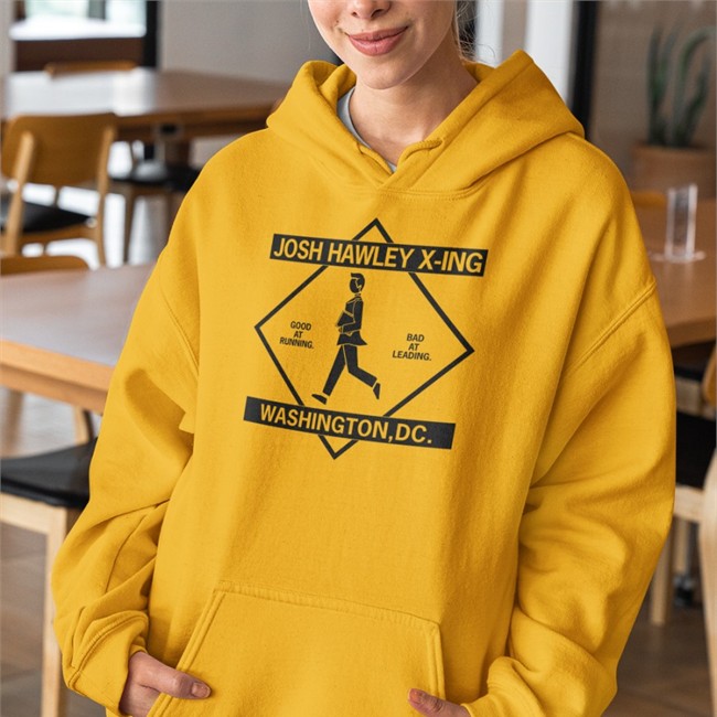Raygun Merch Josh Hawley Crossing Shirt Raygun Merch Josh Hawley X-Ing Crossing Good At Running Bad At Leading Washington Dc Tee